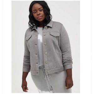 TRUCKER JACKET - FLEECE GREY